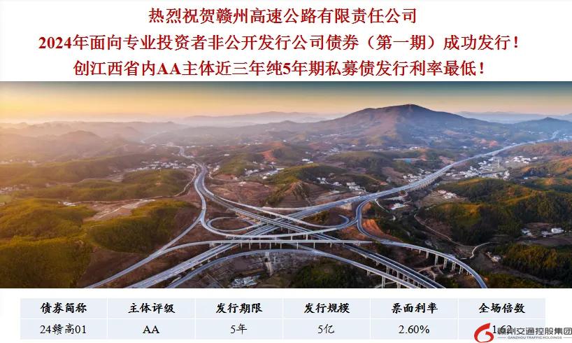 喜報(bào)！贛州交控集團(tuán)接連在資本市場(chǎng)發(fā)行債券成功！